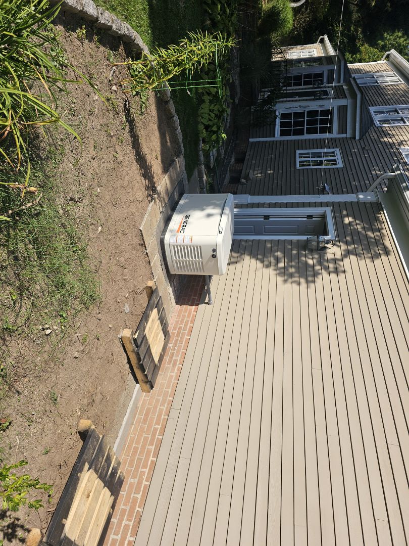 Whole house generator install