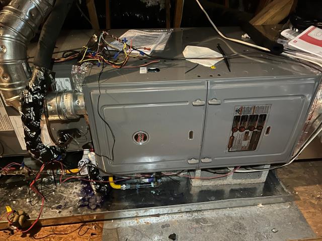 Winston-Salem, NC - Replaced customers' 20+ year old units with a brand new RUUD AC Unit, Evaporator Coil, and Furnace. 
