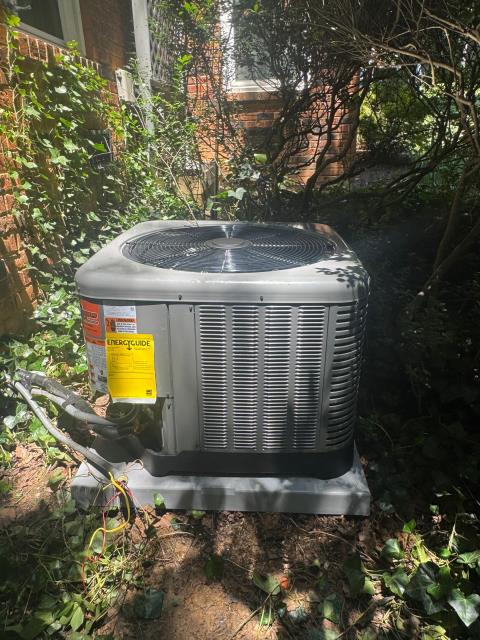 Greensboro, NC - Installed a brand new RUUD Air Conditioner, Evaporator Coil, and Furnace, replacing a 10-year-old unit. The customer also upgraded their Thermostat to a programmable one. 