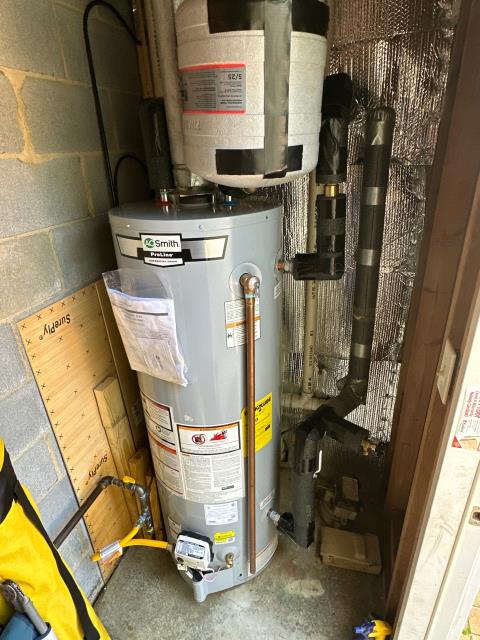 Completed a Gas Water Heater, Kitchen Faucet, Hose, and Stainless Steel Faucet Connection replacement for a customer experiencing an issue. Our Plumbing division diagnosed the problem and completed an installation after quotes were accepted. 