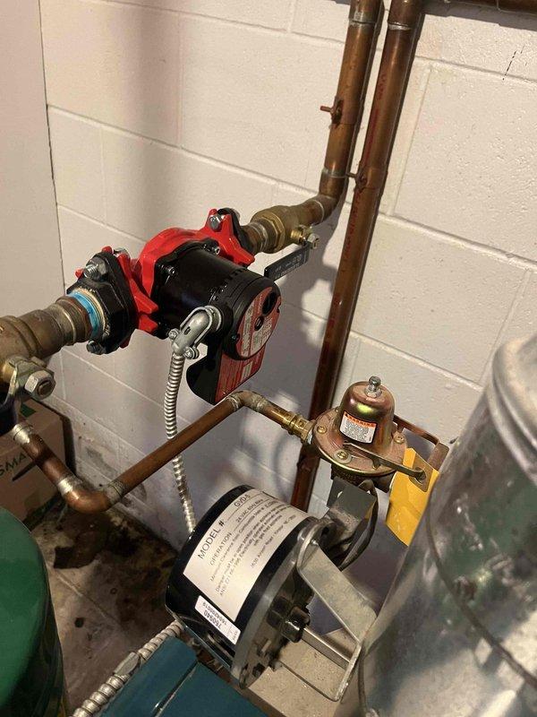 Completed boiler maintenance under member program. Inspected internal components including piping and mechanical elements. Examined hot water circulation system, verified proper function of circulator pump, and checked all copper piping and brass connections for leaks and integrity.