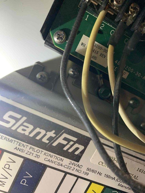 Responded to service call regarding boiler pressure issues. Observed low water line pressure to boiler and discovered supply valve had been closed. After reopening the valve, pressure began to rise appropriately. Inspected the SilentFlo intermittent pilot ignition system and verified proper connection of control board wiring to ensure normal operation.