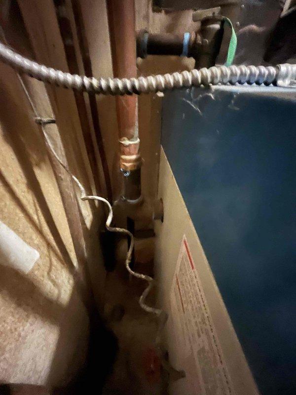 Responded to service call regarding low boiler pressure issue. Upon inspection, discovered water supply line to boiler had been turned off. Restored water supply and verified system pressure returned to normal operating parameters. Visual inspection of boiler components and associated piping revealed no additional issues requiring immediate attention.