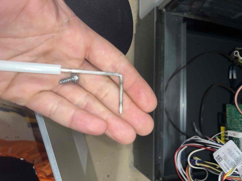 Performed scheduled heating maintenance under Club Visit program. Inspected and cleaned blower wheel assembly to remove accumulated debris for optimal airflow. Replaced ignition bracket and flame sensor components to ensure proper system ignition and flame detection.