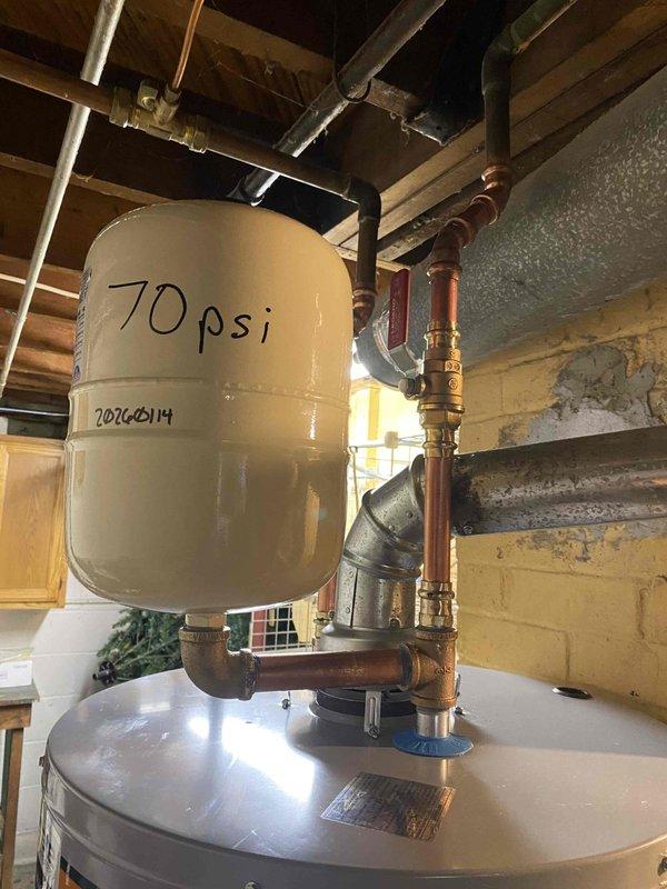 Completed installation of Gas Standard 50G Water Heater as per previous sale. System included proper connection to existing copper supply lines, expansion tank (70 psi), and appropriate venting. Verified all connections, tested operation, and confirmed no leaks in the completed installation.