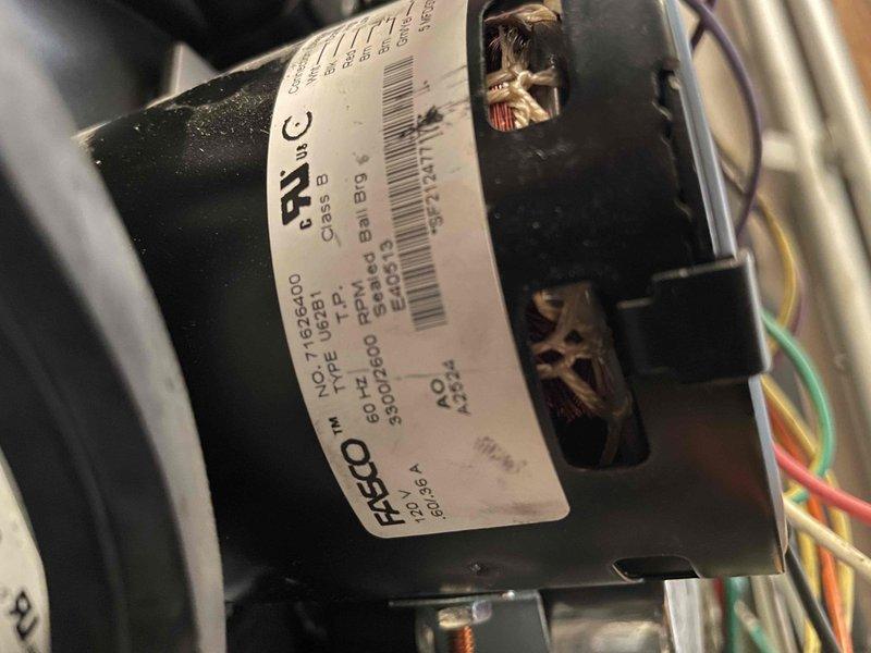 Performed prepaid heating tune-up on customer's furnace that was reported to be making noise. Inspected FASCO model 1626CO blower motor and associated wiring connections, which appeared intact. Discovered severely clogged air filter with significant dust accumulation on the metal mesh, which was restricting airflow and likely causing the reported noise issue. Replaced dirty filter to restore proper system operation.