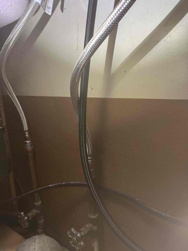 Replaced customer-supplied kitchen faucet, installing new high-arc pull-down sprayer model with proper water line connections. Also installed customer-supplied shower cartridge as requested, completing both installations with functional testing to ensure proper operation and no leaks.