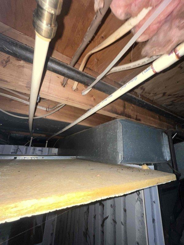 Responded to a lead for furnace replacement after customer reported complete system failure. Conducted thorough inspection of the existing HVAC system in the unfinished basement area, examining ductwork, ventilation components, and connection points. Recommended replacement of non-functional furnace with new Daikan unit.