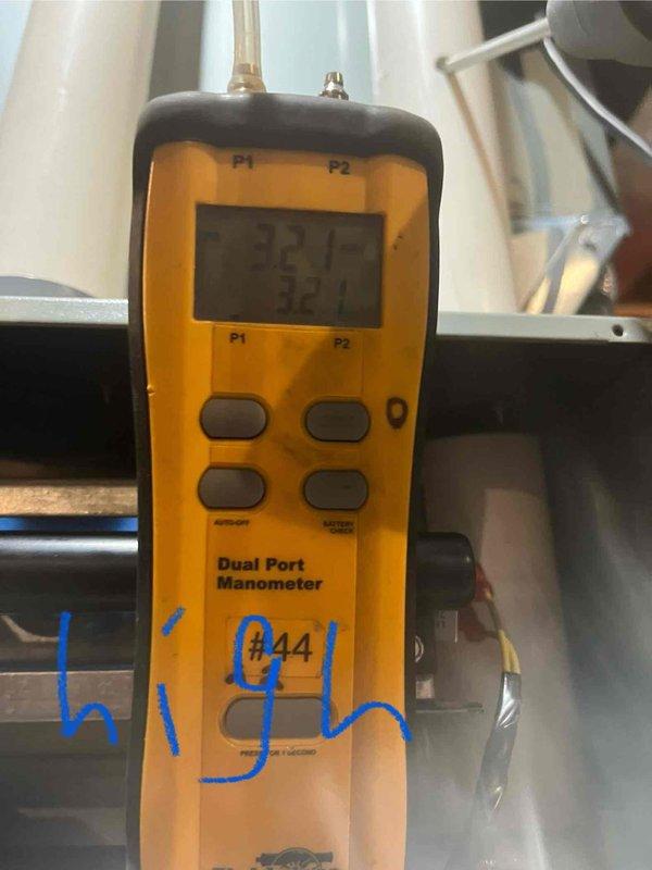 Returned to complete furnace installation as arranged by Ted. Performed comprehensive combustion testing using Testo 310 analyzer showing CO readings at 13 ppm, and verified system pressure using dual port manometer with readings at 32.1. All measurements within acceptable parameters for safe and efficient operation.