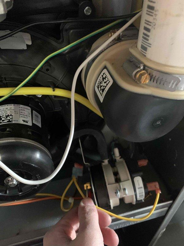 Responded to no heat complaint at customer's rental property. Upon inspection, performed gas pressure testing with dual port manometer, confirming readings at 3.13 inWC. Identified issue with internal wiring connections to the control board and repaired faulty connections, restoring proper system operation.