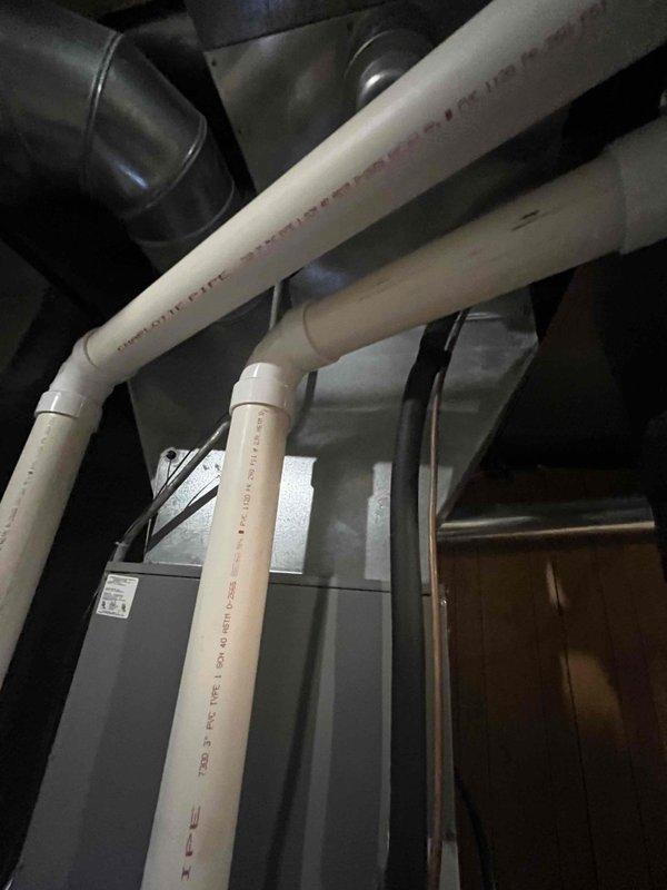Inspected Comfort Maker furnace (2018 model) that has been tripping the breaker after short runtime periods. Diagnostic evaluation revealed significant heat exchanger damage with a large crack present, rendering the system unsafe for operation. Recommended complete system replacement due to compromise of critical safety component.