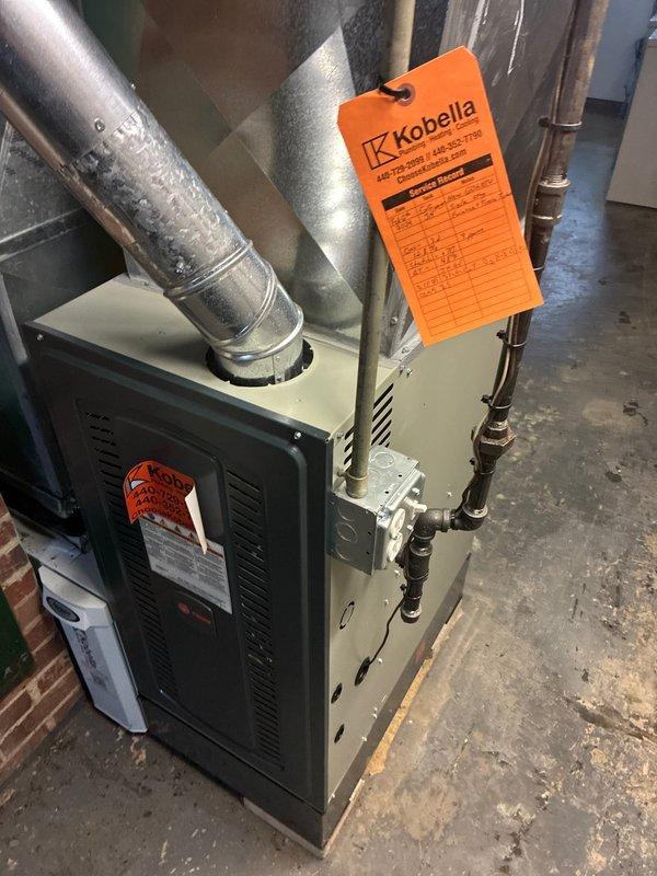 Responded to no-heat service call for Kobella furnace less than 10 years old. Diagnosed failed ignition control module preventing system startup. Replaced module, tested all connections, and verified proper operation through complete heating cycle. System now functioning normally with restored heat output.