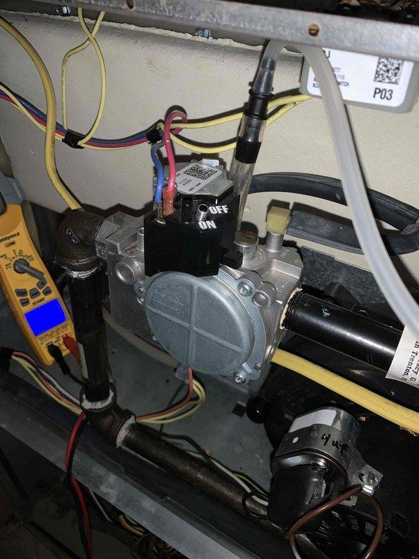 Responded to service call for non-functioning furnace with red light flashing 2-3 times, indicating gas valve lockout. Performed electrical diagnosis with multimeter, confirming 26.0V at the gas valve. Inspected and cleaned system components after customer reported temporary resolution following debris removal. Verified proper operation of gas valve and restored system functionality.