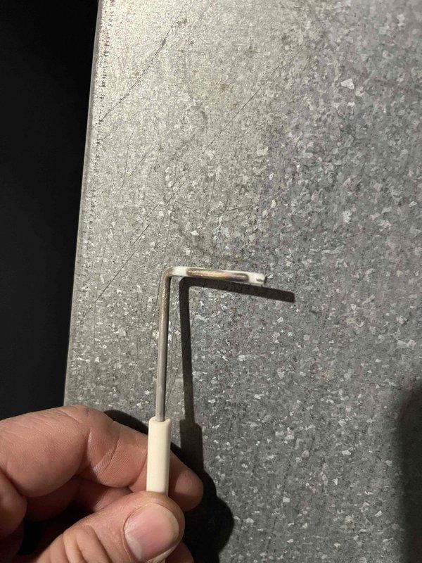 Responded to service call for furnace not producing warm air. Diagnosed issue and performed adjustment using hex key tool. System now operating correctly with restored heat output.