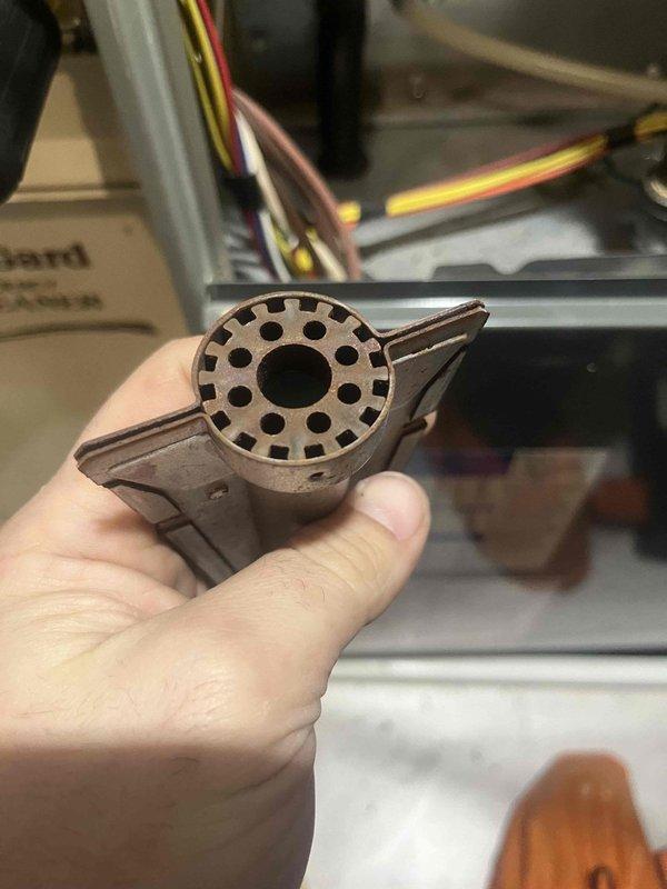 Performed diagnostic inspection on unit that was reportedly cycling on/off more frequently than normal. Removed and inspected flame sensor which showed signs of corrosion. Replaced flame sensor assembly and verified proper ignition sequence. System now operating within normal parameters.