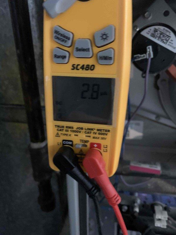 Responded to customer complaint of furnace shutting off prematurely and blowing cold air. Inspection revealed clogged air filter restricting airflow. Performed voltage testing with multimeter confirming proper electrical operation at 2.9V. Replaced filter and cycled system to verify proper heating function was restored.