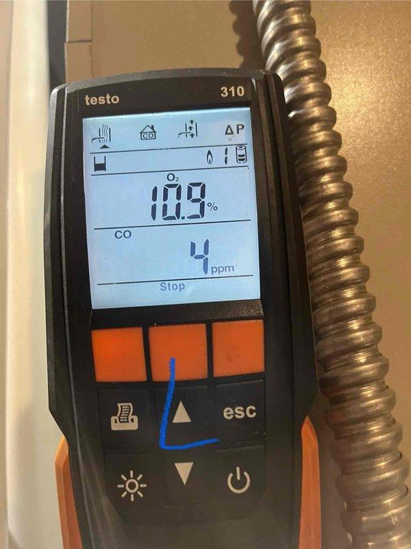 Completed furnace installation as per work order approved by GS. Installed and properly sealed metal ductwork with foil tape at connection points. Conducted combustion analysis with Testo 310 analyzer, confirming proper oxygen levels (10.9%) and safe carbon monoxide readings (4 ppm), indicating furnace is operating within manufacturer specifications.
