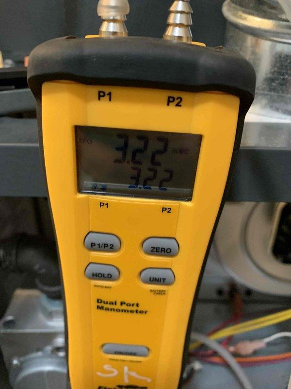 Performed scheduled heating maintenance service for club member. Conducted static pressure testing using dual port manometer to verify proper system airflow. Inspected and cleaned blower wheel assembly to ensure optimal performance and efficiency.