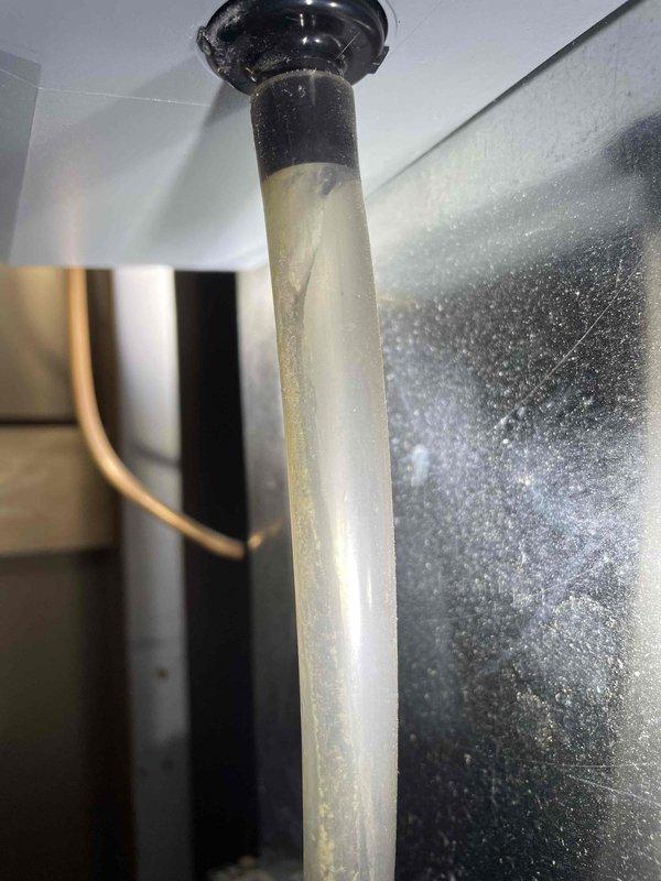 Completed relocation of humidistat as previously sold. Inspected HVAC system connections and verified proper installation of control components. Confirmed condensate drainage system functioning correctly with no visible leaks or obstructions.