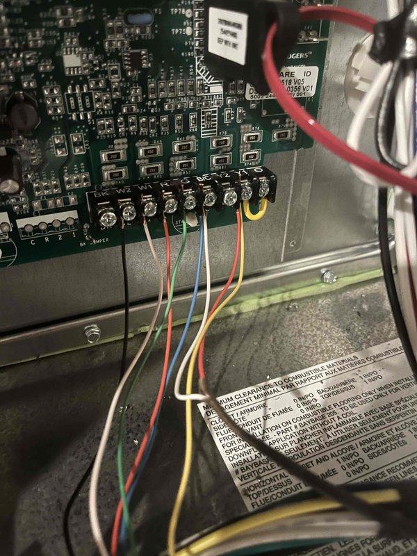 Completed installation of a complete HVAC system sold by Justin and flipped by Sam with AZ GoodSense approval. System was properly wired with all connections secured to the control board as verified by photographic documentation. Temperature testing confirmed proper operation with discharge air temperature measuring 128.5°F.