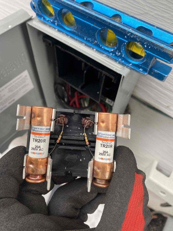 Completed installation of a complete HVAC system as per approved application #2604002068. System startup testing performed using Testo 310 II analyzer showing proper combustion parameters (CO2 at 3.75%, efficiency at 76.0%). Installed and verified proper electrical connections including replacement of 20A 250V fuses and confirmed level installation of all components.