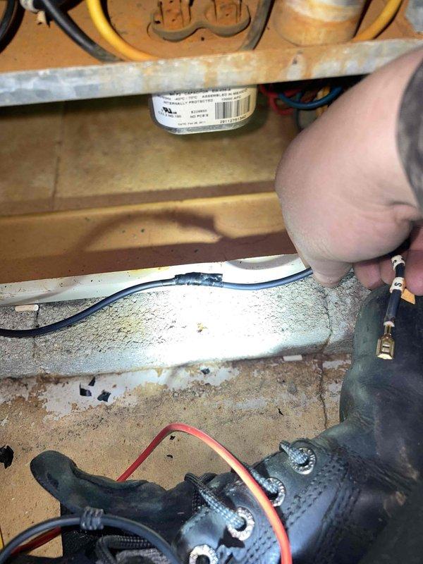 Diagnosed non-operational furnace in multi-unit system. Performed inspection of electrical connections and control wiring, identified loose connections at the control board. Reconnected and secured wiring, tested system operation through complete heating cycle to verify proper function.