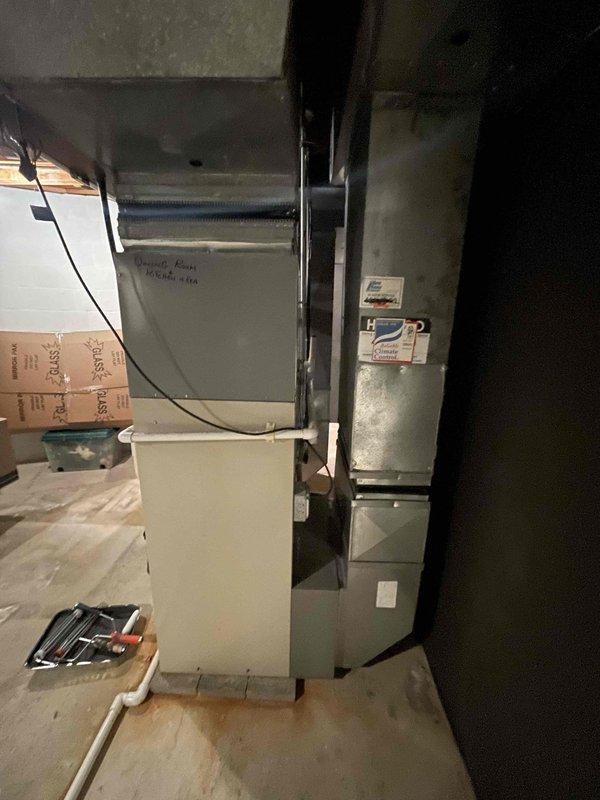 Diagnosed non-operational furnace in multi-unit system. Performed inspection of electrical connections and control wiring, identified loose connections at the control board. Reconnected and secured wiring, tested system operation through complete heating cycle to verify proper function.