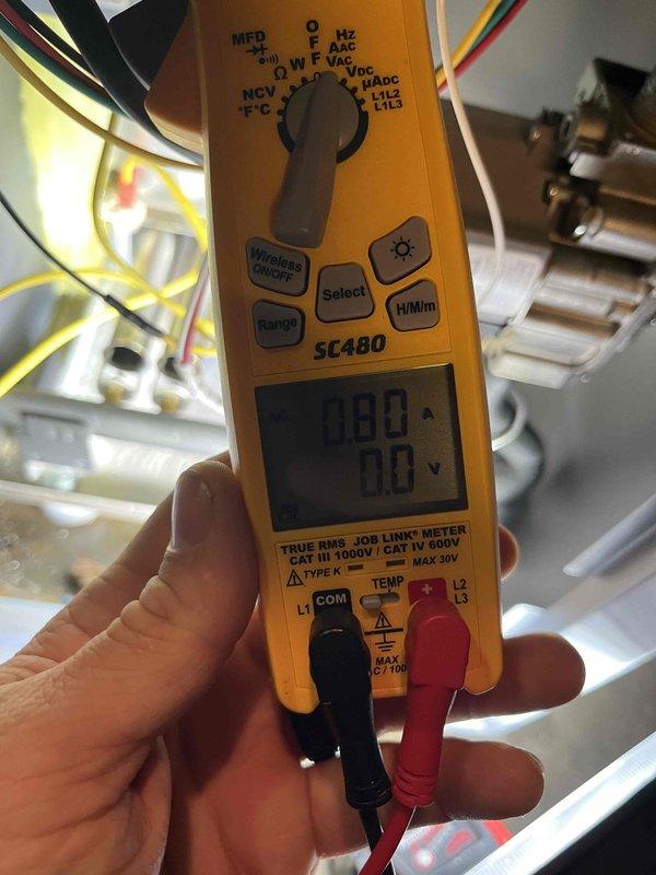 Performed heating maintenance on air handler as part of membership service. Conducted electrical testing with Fieldpiece SC480 multimeter to verify proper voltage and operation. Inspected expansion tank installed 4-9-04 and associated copper piping system, confirming all connections were secure with no signs of leaks.