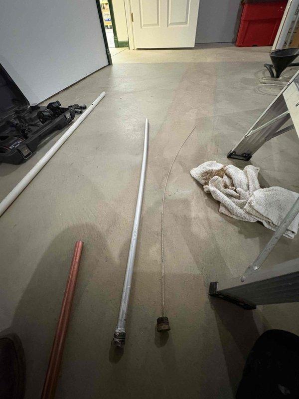 Successfully completed installation of a power vent water heater with proper exterior PVC venting. Installed new water heater, connected all necessary plumbing and electrical components, and ensured proper venting through exterior wall. System tested and confirmed operational.