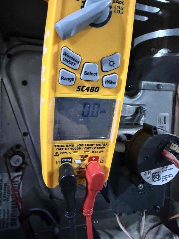 Responded to service call for furnace blowing cold air. Performed comprehensive diagnostic testing using Fieldpiece SC480 multimeter to check electrical components and dual port manometer to verify gas pressure readings (356 inWC). Cleaned system components as preventative maintenance to restore proper heat function.