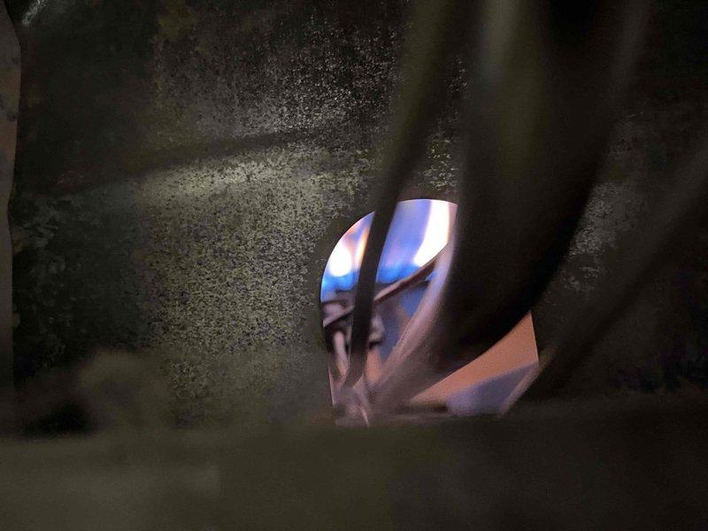 Responded to service call for a 1998 80-gallon water heater that was not turning off. Upon inspection, found continuous gas flow to burner assembly causing overheating. Replaced defective thermocouple and gas control valve to restore proper cycling functionality, tested system operation to confirm proper shutdown sequence, and verified safe venting through existing PVC exhaust system.