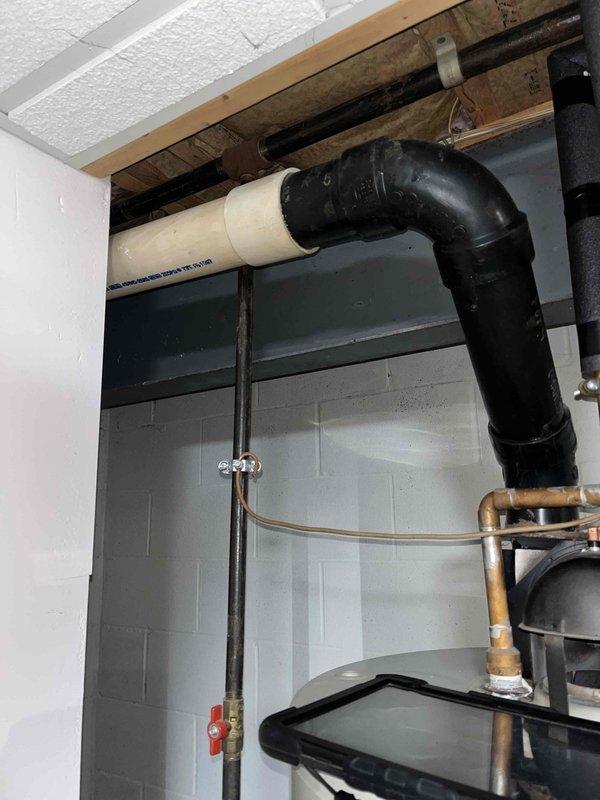 Responded to service call for a 1998 80-gallon water heater that was not turning off. Upon inspection, found continuous gas flow to burner assembly causing overheating. Replaced defective thermocouple and gas control valve to restore proper cycling functionality, tested system operation to confirm proper shutdown sequence, and verified safe venting through existing PVC exhaust system.