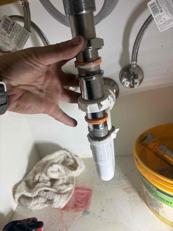 Successfully installed new kitchen faucet with pull-down spray feature. Completed proper connection of supply lines and verified drain assembly was secure and leak-free. Final inspection confirmed full functionality and proper operation of the new fixture.