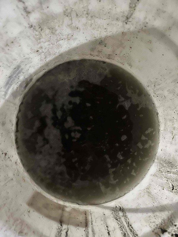 Responded to service call for severely clogged bathtub drain. Visual inspection revealed significant buildup of dirt, mold, and mineral deposits on interior drain surfaces. Successfully cleared blockage, removing substantial accumulation of hair and debris that was causing the restriction.