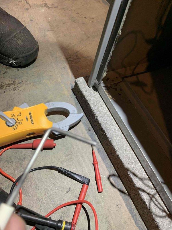 Diagnosed intermittent furnace shutdown issue by testing flame sensor with Fieldpiece SC480 clamp meter, which showed low microamp reading of 0.4μA. Cleaned flame sensor to restore proper operation and reset system. Discussed AC replacement options with homeowner as requested.