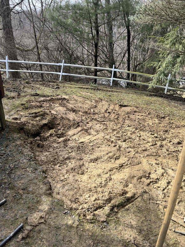 Completed spot repair on compromised well line as sold. Excavated access point using equipment to expose damaged section in challenging muddy terrain. Successfully repaired the affected portion of the well line and restored service with total labor of 6 hours utilizing primary technician and assistant.