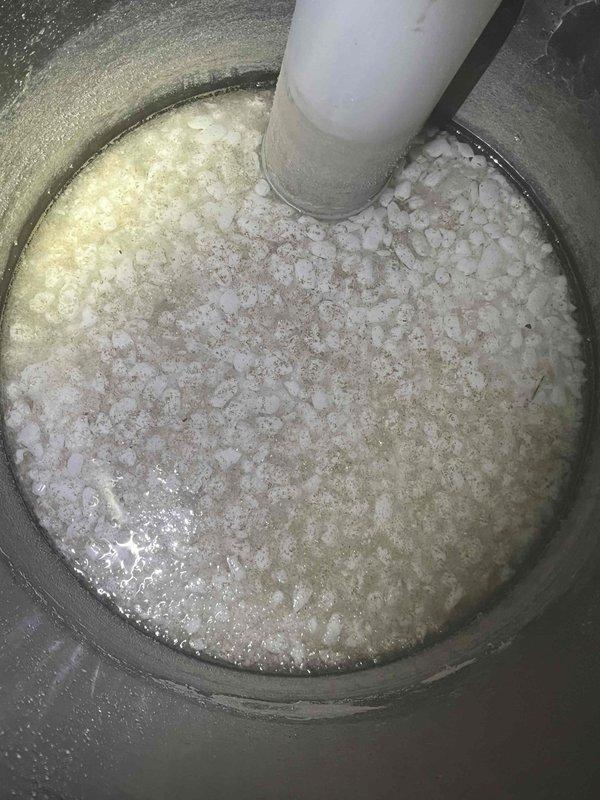 Responded to service call regarding water odor issue and broken component in purification system. Upon inspection, identified significant mineral buildup and corrosion in water treatment unit, with crystalline deposits accumulating in the filtration chamber. Replaced damaged purification component and performed system flush to address odor concerns.