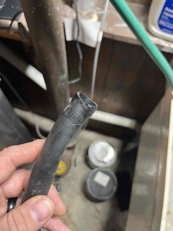 Performed diagnostic inspection on furnace with reported water leak. Discovered condensate drain tube was damaged and removed it for replacement. Recommended regular maintenance service to prevent future issues and ensure proper system operation.