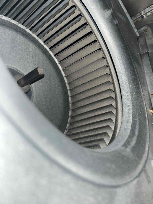 Performed scheduled heating maintenance service on member's HVAC system, arriving within requested 10-12 timeframe. Inspected blower wheel assembly for proper operation and cleaned components to ensure optimal airflow. Examined control board connections and verified all electronic components were functioning correctly with no signs of damage or wear.