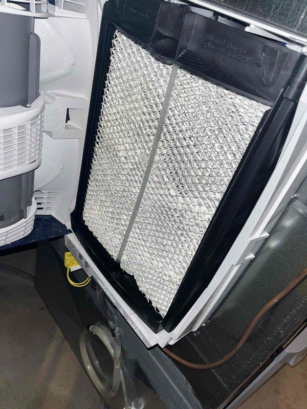 Performed annual heating maintenance on air handler system. Inspected and replaced air filter with proper diamond-patterned mesh filter. Examined furnace components, including control panels, ventilation system, and PVC exhaust pipes, confirming all connections and electrical wiring are secure and functioning properly.