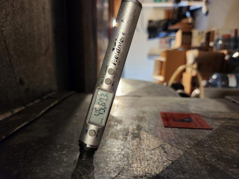 Conducted follow-up service visit as requested. Performed diagnostic measurements using Fieldpiece instruments to verify system performance. Readings of 14.8 were documented during testing of the HVAC equipment, confirming proper operation after initial installation.