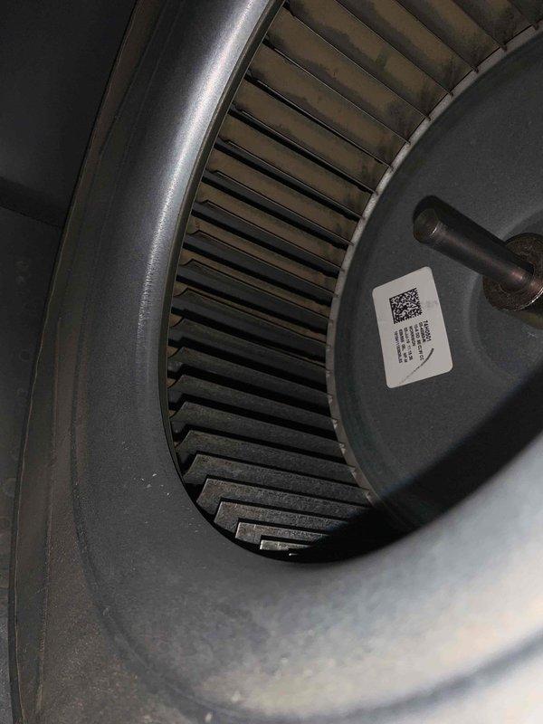 Performed scheduled heating maintenance visit. Inspected the thermostat (PRO model) which was functioning normally in SLEEP mode at 69°F. Examined blower wheel assembly and motor shaft, confirming proper condition with no visible issues or buildup requiring cleaning.