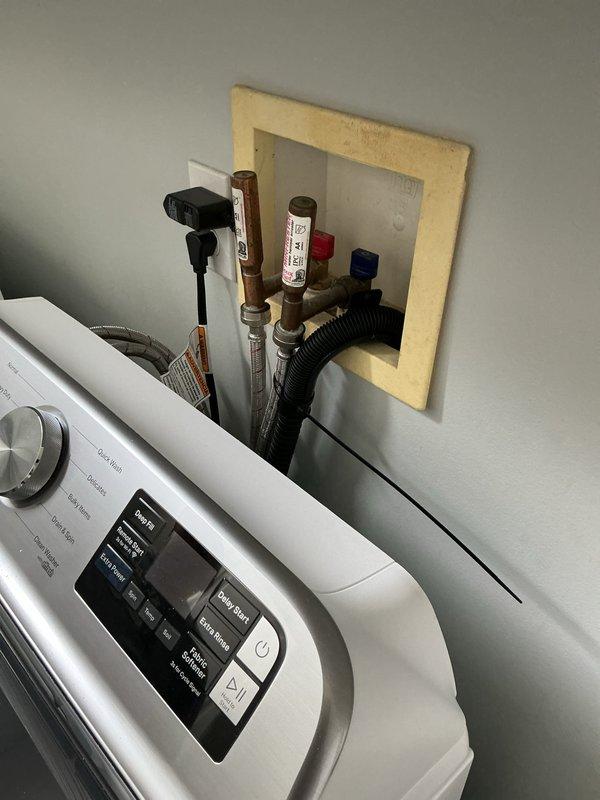 Performed scheduled plumbing maintenance visit to address reported ice maker leak. Inspected bathroom fixtures and laundry area connections. Found no active leaks at the ice maker; however, discovered loose water supply connections at washing machine utility box which were tightened and tested for proper function. All plumbing fixtures are now operating correctly with no leaks detected.