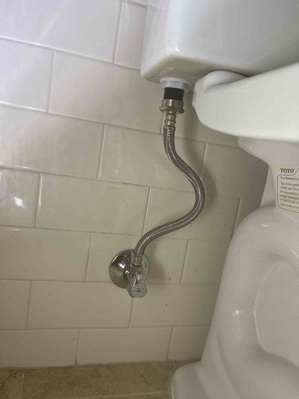 Responded to service call regarding strong odor from toilet. Inspected water supply line, shut-off valve, and toilet flange assembly. Discovered deteriorating wax ring causing sewer gas leak. Removed toilet, replaced wax ring, and reinstalled fixture with proper seal to eliminate odor issue.