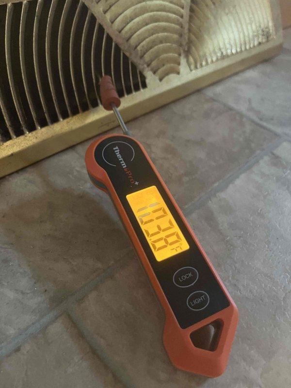 Completed installation of new furnace as scheduled. Performed temperature readings at supply vents, confirming proper operation with readings of 80.9°F. Conducted thorough inspection of heat exchanger fins and verified system is functioning within manufacturer specifications.