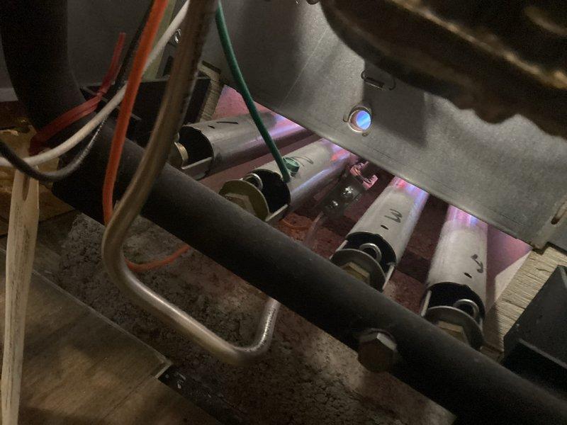 Returned to complete scheduled boiler maintenance under warranty coverage. Successfully replaced defective pump and verified proper system operation with combustion analysis. Burner assembly functioning correctly with normal flame pattern observed during final inspection.