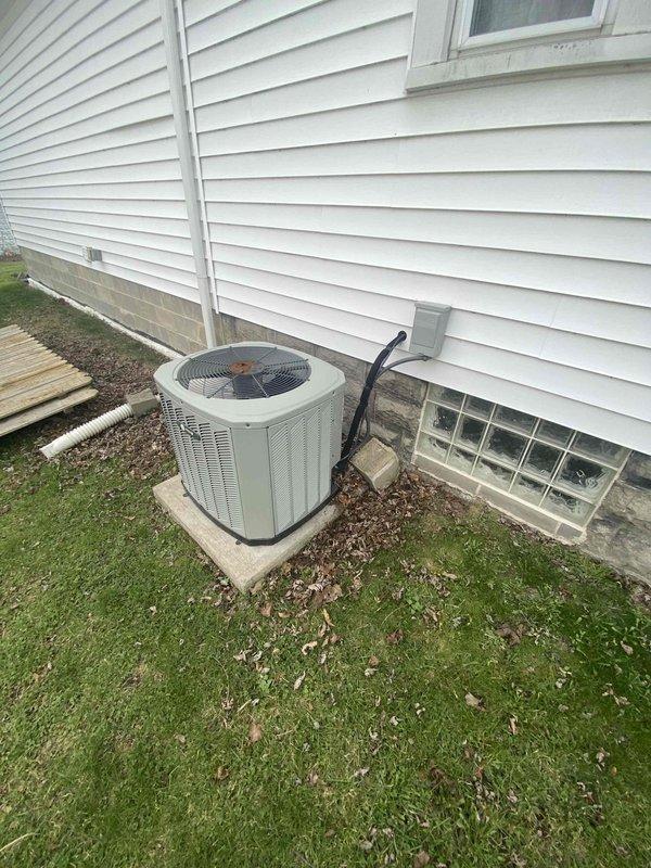 Responded to service call for HVAC system not heating properly and blower fan requiring continuous manual operation instead of functioning on automatic mode. Conducted comprehensive system evaluation of existing furnace and air conditioning equipment at residential property. Assessed indoor unit installation location and outdoor condenser unit condition, documenting equipment age, performance deficiencies, and operational failures. Provided detailed estimate for complete HVAC system replacement to restore proper heating functionality and automatic fan operation.