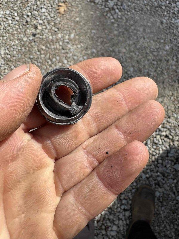 Responded to callback for leaking hose bib installed in June. Upon inspection, discovered failed vacuum breaker backflow preventer with severe internal corrosion and deterioration of rubber seals and internal components. Removed defective backflow device, cleaned threads, and installed new vacuum breaker assembly. Tested for proper operation and verified no leaks present.