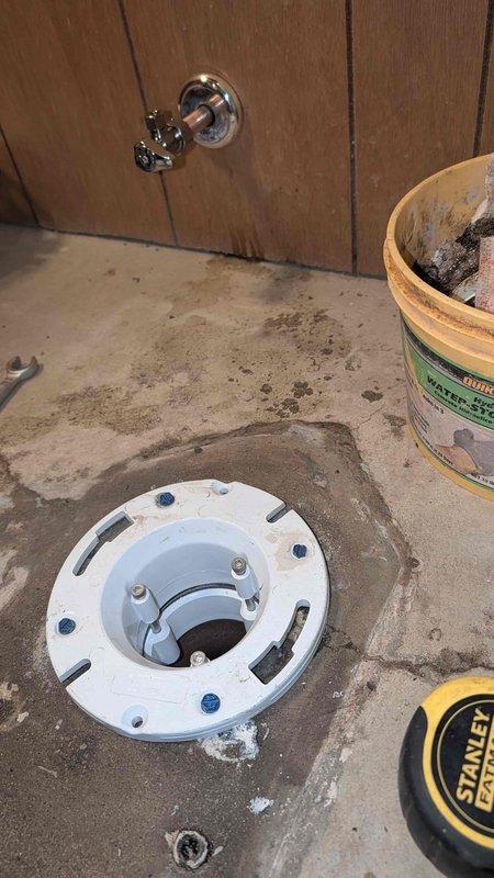 Responded to multiple plumbing issues including a leaking kitchen sink and garbage disposal connection, a running toilet in the basement with base leakage, and a faulty shut-off valve. Replaced the toilet flange and wax ring to address the base leak, installed a new shut-off valve, and repaired the kitchen sink drain connections to eliminate water seepage.