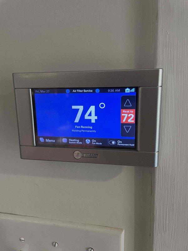 Responded to service call for ruptured expansion tank on five-year-old hot water heating boiler system. Replaced failed expansion tank with new unit, reconnected to system piping using appropriate brass fittings and isolation valves. Verified system pressurization, checked circulator pump operation, and confirmed proper heating function across all zones with no leaks detected at connections.